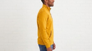 Sudadera de Forro Polar Amarillo para Hombre, con Media Cremallera, Logotipo Bordado, Corte Regular, Informal, Verano, Secado Rápido, Transpirable - Product Image 3