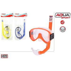 Set Maschera da Snorkeling Aqua Sport con Tubo Regolabile per Adulti Senza Lattice - Product Image 1