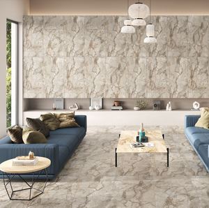 กระเบื้องปูพื้นพอร์ซเลนขัดเงา ENRICO BEIGE 9 มม. ขนาด 600x1200 มม. / 24x48 ดีไซน์คลาสสิกทันสมัย คุณภาพพรีเมียม ทนไฟ ทนกรด - Product Image 1