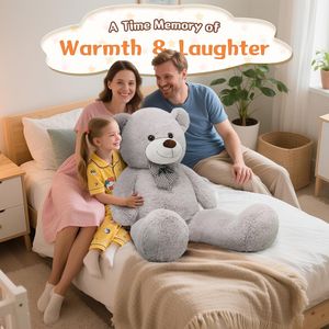 Orsacchiotto Gigante Classico Grigio di 4 Piedi (47 Pollici), Peluche Perfetto per Fidanzate, Bambini e Decorazioni - Product Image 1