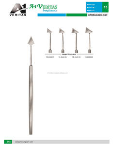 Juego de Instrumentos Quirúrgicos Oftalmológicos Manuales ENT A-1 VERITAS de Acero Inoxidable Jaeger-Grieshaber Keratomes |   Mejor Calidad ISO - Product Image 5