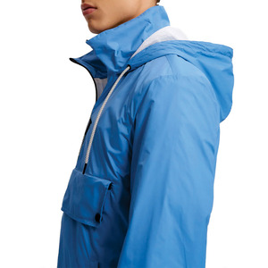 Custom Sky Blue Packable Pullover Nylon Sky Blue Windbreaker <b>jacket</b> for <b>men</b> Lightweight Hooded Outdoor Anorak Wholesale <b>Jackets</b> - Product Image 5