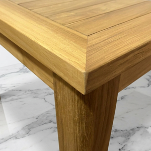 Wholesale Scandinavian Teak <b>Dining</b> <b>Table</b> Direct Factory Slatted <b>Top</b> Rectangular Manufacturer Bulk Supply OEM ODM Custom Export - Product Image 3