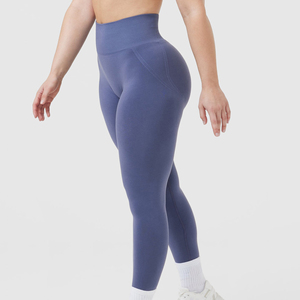 Custom Logo High Elastic Waist Solid Comfortable Women Yoga Wear Leggings and <b>Pants</b> Quick Dry Breathable Leggings for Women - Product Image 2