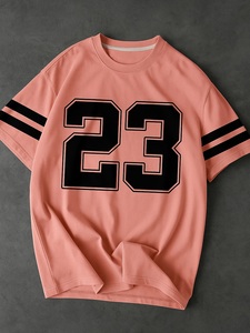 Camiseta Deportiva Unisex para Mujer con Estampado del Número 23, Corte Regular, Cuello Redondo, Manga Corta, Tejido Jersey Transpirable para Todas las Temporadas - Product Image 1