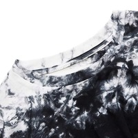 T-shirt à manches courtes pour femme, col rond, coupe classique, tricoté, toutes saisons, avec impression de logo personnalisé de qualité supérieure, appliques tie-dye