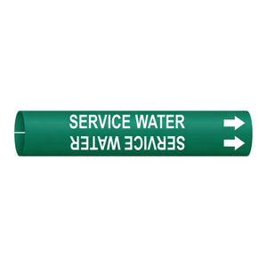 Marcador de Tuberías Brady Service Water Snap-On para Identificación de Tuberías en Interiores y Exteriores - Product Image 3