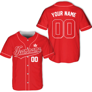 Maillot de baseball personnalisé avec nom d'équipe 00, impression sublimée, unisexe, manches courtes, respirant, en polyester, vêtements pour adultes, toutes saisons - Product Image 4