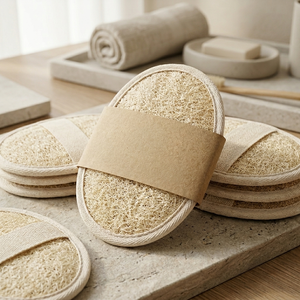 Éponge de bain naturelle en loofah éco-responsable, éponge de douche biologique, exfoliant corporel durable pour un style de vie sans plastique - Product Image 6