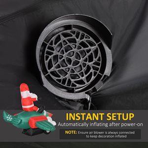 7,3 FT Santa Claus Flying Airplane Inflable Decoraciones de patio de Navidad al aire libre con pantalla de luces LED - Product Image 3