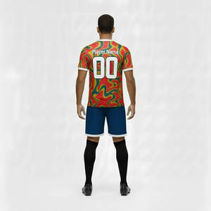 ชุดยูนิฟอร์มฟุตบอลแบบซับลิเมชั่นพร้อมระบบตัดเย็บอัตโนมัติ ระบายอากาศได้ดี แห้งเร็ว พร้อมชื่อทีม ชุดเต็มสำหรับฤดูหนาว กำลังเป็นที่นิยมในกลุ่มเสื้อผ้ากีฬา - Product Image 3