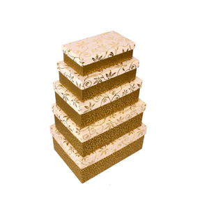 Caja de regalo de papel de alta calidad, embalaje de regalo de lujo con impresión Floral de Color dorado para dulces y dulces, fabricación india - Product Image 5