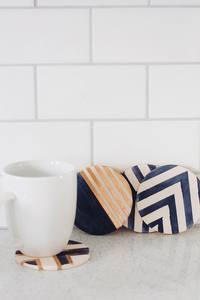 Traditional MDF and Resin Inlay Eco-Friendly Modern Coaster Set with Holder Elegant <b>Mats</b> & Pads Handmade Collection - Product Image 6