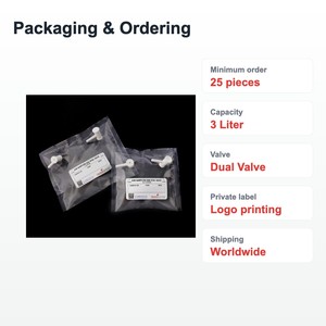 Sac d'échantillonnage de gaz TECHINSTRO Tedlar 3 litres avec film PVF et double valve, étanche pour l'échantillonnage d'air, de COV et de gaz du sol - Product Image 2