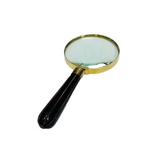 Lupa de Mano de Estilo Vintage de 4'' con Marco de Latón y Mango de Hueso (El Color del Mango Puede Variar) - Product Image 1