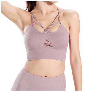 Vente Flash : Soutien-gorge de Sport Personnalisable avec Logo, Dos Croisé en Maille, Sans Coutures, pour Fitness et Yoga - Product Image 1