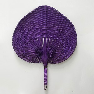 Elegante abanico de mano hecho de bambú tejido, abanicos de hoja de palma a precio económico, artesanías populares más vendidas. - Product Image 2