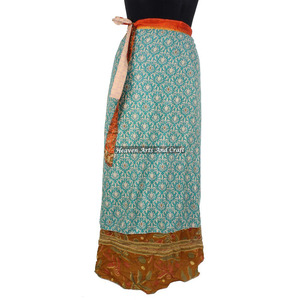 Falda Larga Envolvente Reversible de Diseño Indio, Estilo Rajasthani, Multicapa, de Seda Artificial, Fabricante Mayorista - Product Image 6