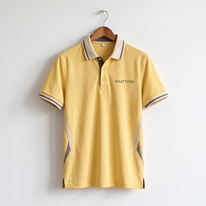 Polo Amarillo para Hombre con Ribete en Contraste, Tela Piqué Transpirable, Manga Corta, Uniforme Casual de Golf, Logotipo Personalizado, Proveedor OEM al por Mayor - Product Image 5