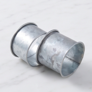 Anneaux de serviette en métal galvanisé, 4 pièces, porte-serviettes rond en argent, décoration de table pour mariage et usage domestique - Product Image 2