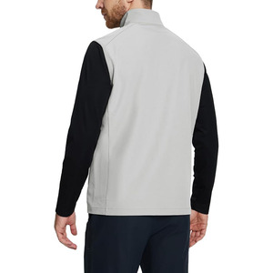 Minimalist Men Golf Vest Matte Finish Softshell Body <b>Warmer</b> Solid Color Performance Athletic Gilet Daily Wear - Product Image 2