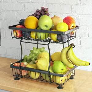Cesta de Frutas de Color Negro, Cesta Decorativa para el Hogar, los Mejores Accesorios de Cocina a un Precio Razonable para Proveedores Mayoristas - Product Image 3