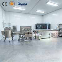 Machine entièrement automatique de recouvrement de biscuits au chocolat avec pulvérisateur de noix et tunnel de refroidissement pour la transformation de pâtisseries
