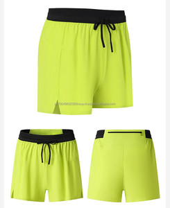 Pantalones cortos de gimnasio transpirables de secado rápido para hombre, pantalones cortos deportivos sin costuras de peso ligero sólido, pantalones cortos para correr con logotipo personalizado - Product Image 3