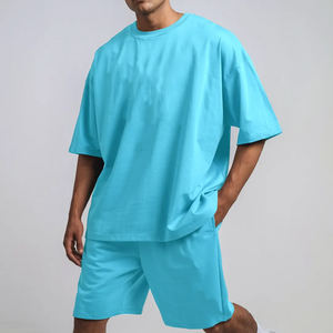 Conjunto Deportivo de Verano para Hombre, Camiseta de Manga Corta y Pantalones Cortos para Correr, Gimnasio y Atletismo, Talla Grande, Personalizable al por Mayor - Product Image 4