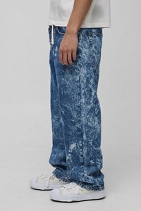 Straight-leg Loose Fit for Wash Denim <b>Jeans</b> Solid Mid Waist Cotton Woven Lightweight Autumn <b>Winter</b> Summer - Product Image 2