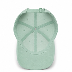 Gorra de Béisbol al por Mayor, Personalizada con Bordado 3D, 6 Paneles, Verde Menta, Sarga de Algodón, Visera Curva, Unisex, Ajustable, Estilo Dad Hat - Product Image 6