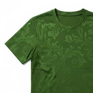 T-shirt imprimé décontracté pour homme, style streetwear, coupe ajustée, col rond, manches courtes, tie-dye sur le devant, respirant, en polyester/coton, Pakistan - Product Image 5