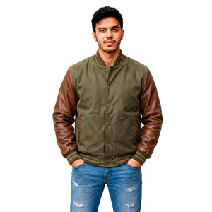 Veste universitaire personnalisée avec appliqué en feutre, fabricant de vêtements de rue Letterman, fournisseur de vêtements en gros à marque privée - Product Image 3
