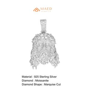 Collar con Colgante de Cabeza de León de Plata de Ley 925 con Moissanita, Joyería de Moda para Hombre y Mujer, Colgante Fino Estilo Nueva York, Estilos Modernos - Product Image 6