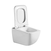 Offre Spéciale – Ensemble WC Suspendu Moderne pour Salle de Bain, Cuvette de Toilette en Céramique Blanche, Sanitaire Tornado