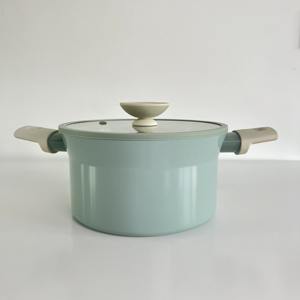 Cazuelas de cerámica azul claro con revestimiento antiadherente y tapa de vidrio, de gran venta y hermosamente elaboradas por KHOOSI OVERSEAS - Product Image 6