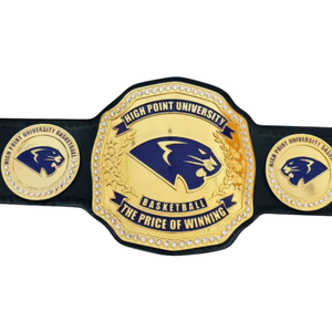 High Point University Basketball Championship Belt HPU The Price of Winning Design High-Quality Leather Strap Collectible Belt - Product Image 5