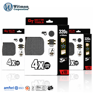 แผ่นขัดตาข่ายซิลิคอนคาร์ไบด์ GETTA TOOLS ขนาด 150 มม. 320G แบบ Hook & Loop สำหรับขัดผิวละเอียด ไม่เป็นฝุ่น แพ็ค 10 ชิ้น - Product Image 1