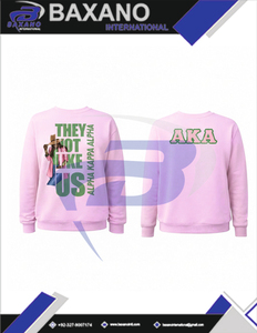 Alfa |   Kapa |   Sudadera Rosa con Temática de la Hermandad Alpha con Letras Verdes en Relieve, Ropa Universitaria para Miembros de la Hermandad AKA - Product Image 6