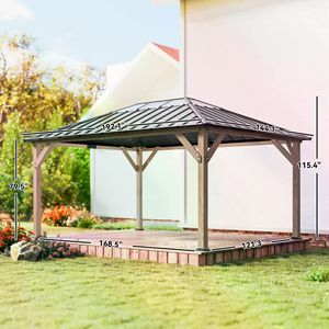 Gazebo/Pergola Moderno in Alluminio per Arredo Esterno, Ideale per Cortili, Giardini e Spazi Esterni, con Finitura del Telaio Opzionale e Schermo - Product Image 5