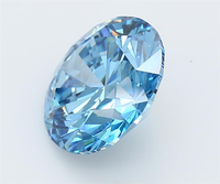 Magnífico Diamante de 1 Quilate, Color Azul, Corte Brillante Redondo, Diamante Suelto de Color Fantasía Raro para Diseño de Joyería de Alta Gama Personalizada