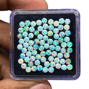 Ópalo Australiano Natural de 3mm, Cabujón Redondo, Gema Creada en Laboratorio, Piedra Suelta, Precio al por Mayor, Lote de 25 Piezas para Fabricación de Joyería - Product Image 5