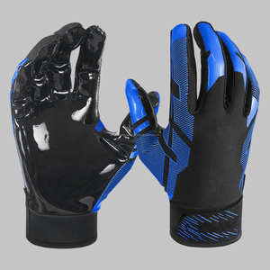 Guantes de fútbol americano de diseño personalizado de alta calidad Guantes de fútbol antideslizantes de Palma cómodos Guantes deportivos de dedo completo pegajosos - Product Image 1