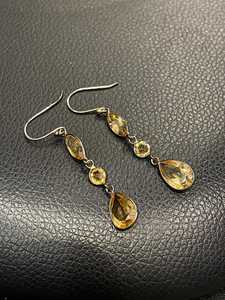 Citrine Drop <b>Earrings</b> Sterling Silver <b>Earrings</b> November Birthstone Women Jewelry <b>Handmade</b> <b>Earrings</b> Gift For Her Elegant Fashion - Product Image 4