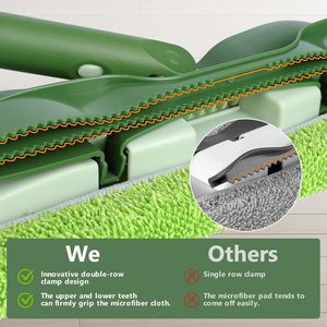 Set di 4 Mop Professionali in Microfibra Masthome per Pulizia Pavimenti Bagnati/Asciutti con Manico Lungo 59 Pollici - Product Image 2