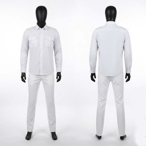 Sales Blackhardson <b>Security</b> Uniform Premium Quality Cotton Polyester Fabric 180 GSM White Long Sleeve Shirt <b>Trousers</b> Guard - Product Image 1