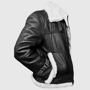 Veste en cuir pour homme sur mesure, 100% cuir de vachette véritable, nouvelle veste en cuir élégante pour homme, veste en cuir pour l'hiver - Product Image 5