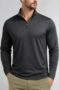 Pull à col roulé pour homme, sport, golf, fermeture éclair quart de tour, en molleton de coton, imprimé, écologique, tenue décontractée d'hiver - Product Image 3