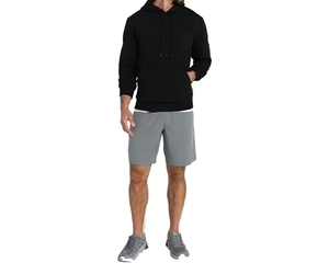 Sudadera con Capucha para Hombre, Color Sólido, Informal, para Otoño, Negra, Manga Larga, 100% Algodón, Felpa, Tejida, Sudadera Moderna - Product Image 1