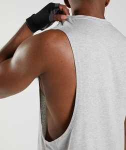 Hawk Eye Sports High Quality Men's Gray O-Neck Solid Knitted Spandex/Cotton Tank Top Breathable Quick Dry Casual Workout Wear - Product Image 3